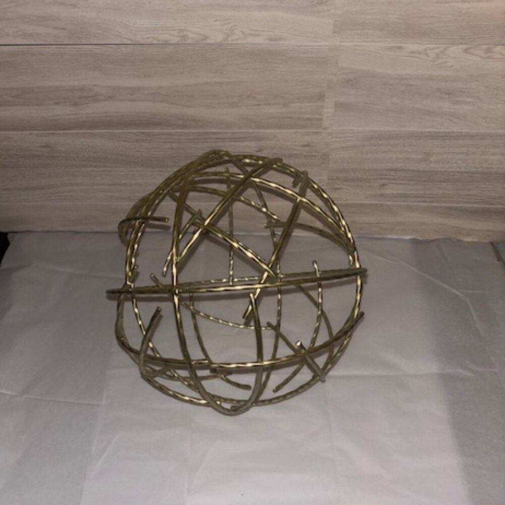 Brass Globe Accent Piece, Gold